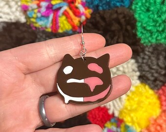 Pendientes colgantes de gato de galleta / gemas de cristal hechas con accesorios de Steven Universe, joyas, tachuelas aplastadas, acrílico cortado con láser, su futura película