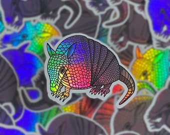 Armadillo Holographic Sticker