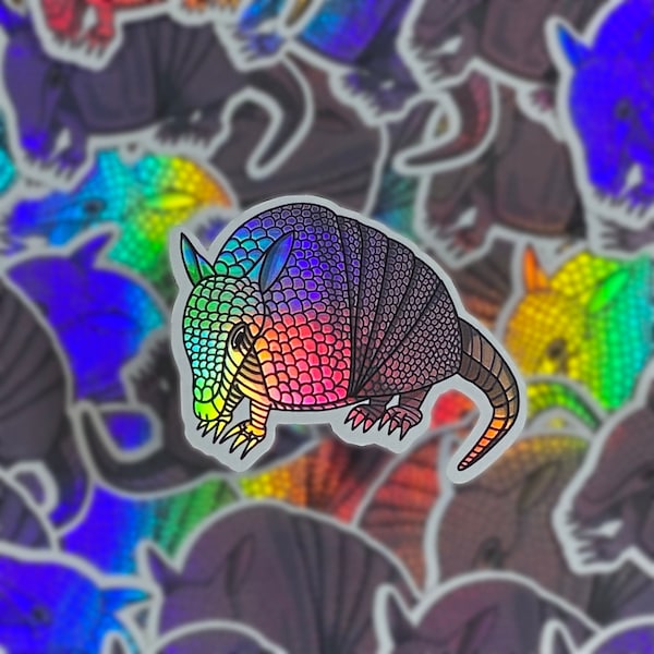 Armadillo Holographic Sticker