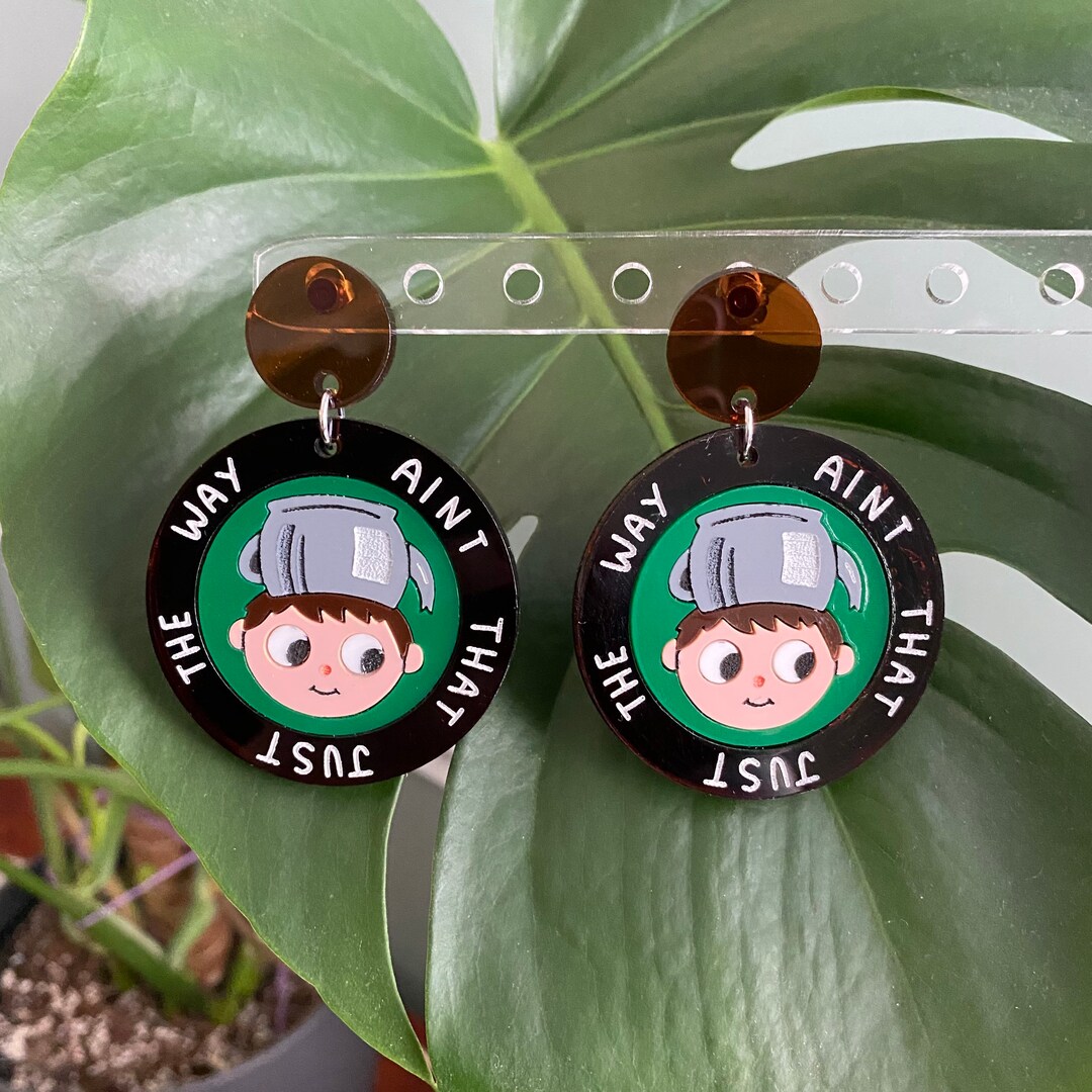 Aint that just the way Greg otgw stud earrings or brooch | Over the Garden Wall dangle gift acrylic handmade laser cut large lightweight pin