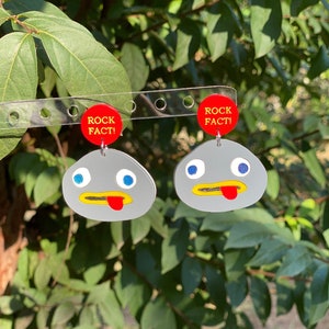 Rock fact! | Large acrylic dangle earring studs over the garden wall otgw