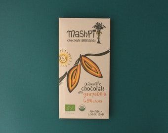GUAYABILLA 65% organic chocolate bar - Mashpi Chocolate Artesanal. Handmade farm-to-bar consciously produced chocolate.