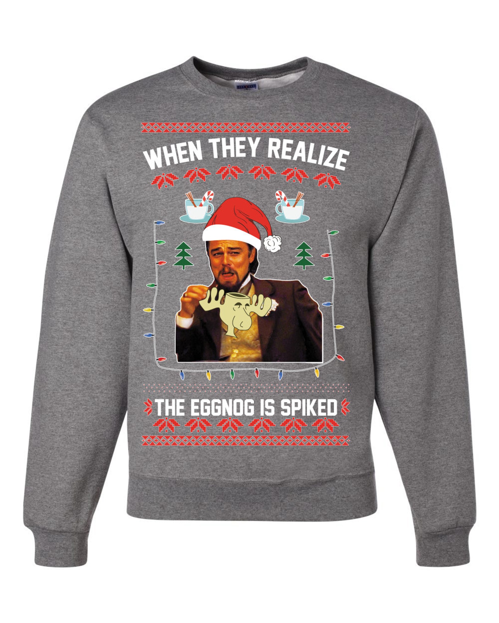 Leonardo Meme Ugly Christmas Sweater Funny Graphic Xmas Etsy