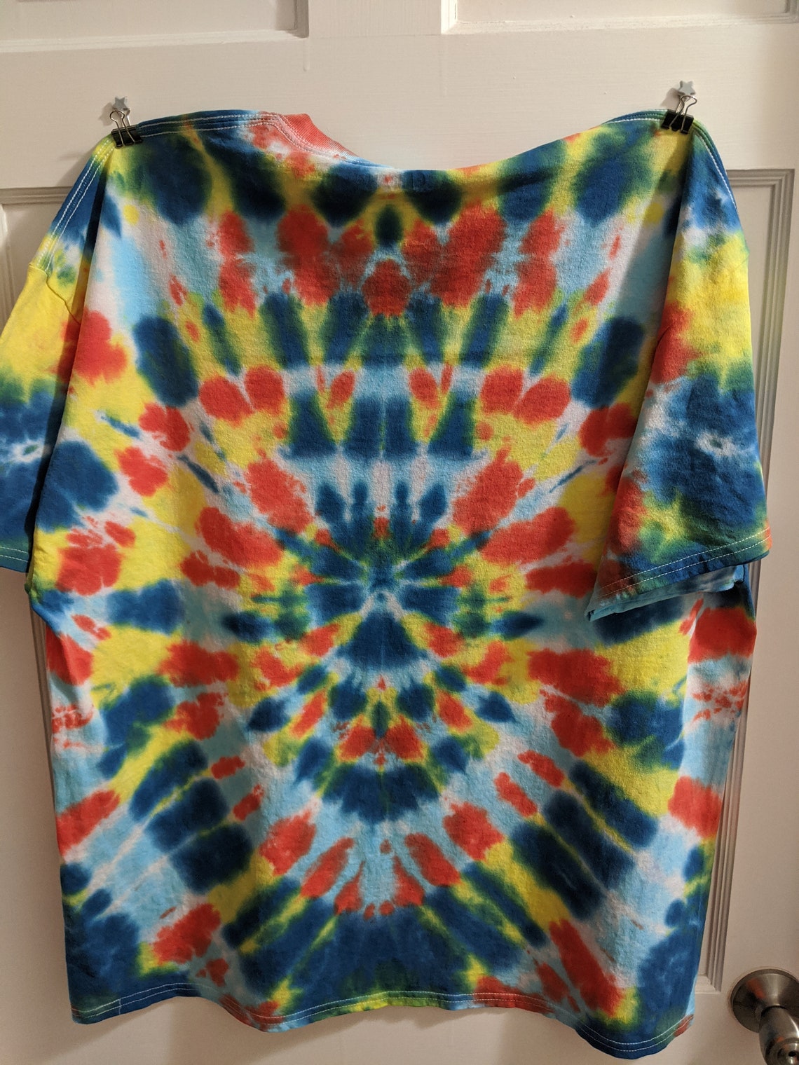2XL Spider Style Tie Dye Tshirt Royal Etsy