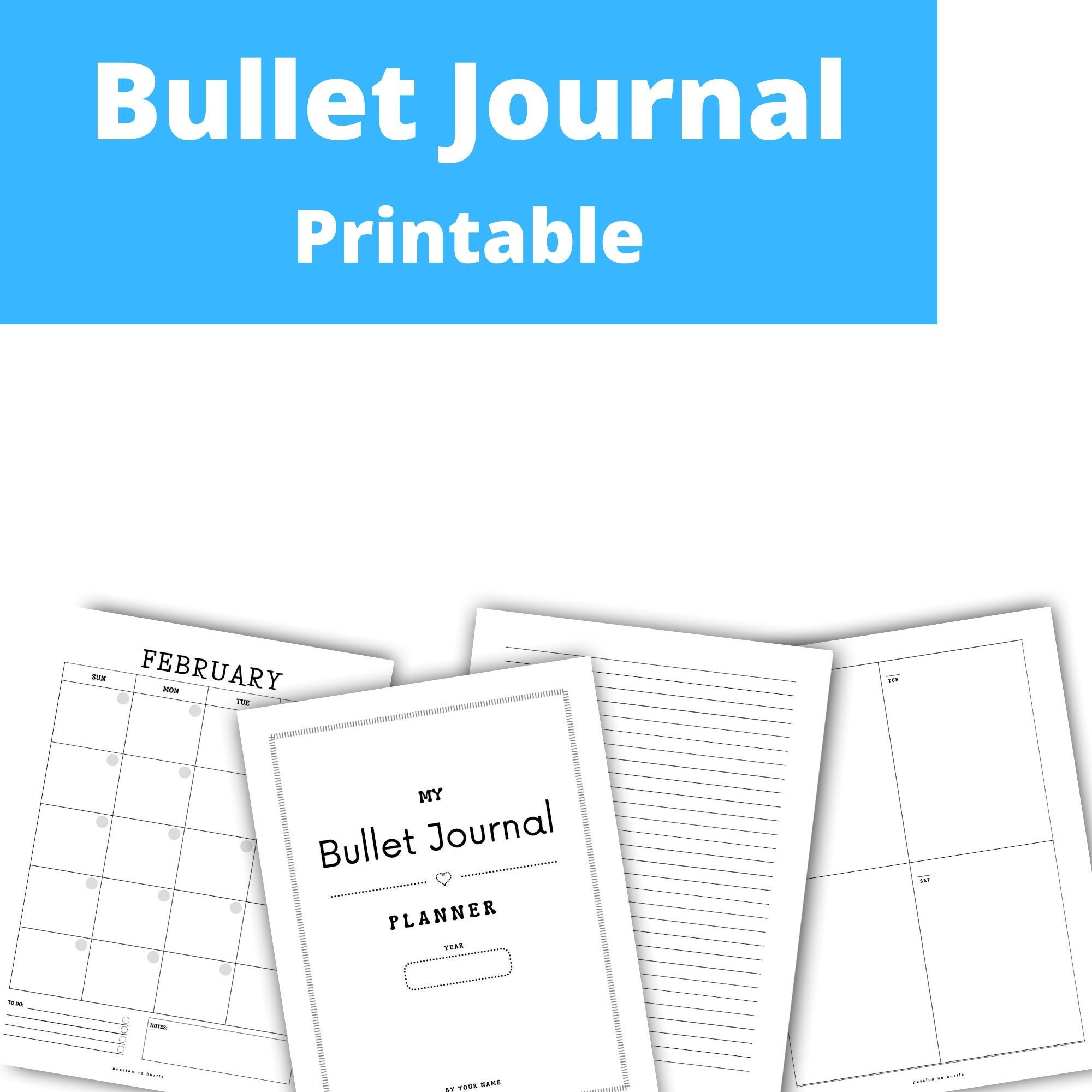 Printable Bullet Journal Journal Premade Bullet Journal Printables