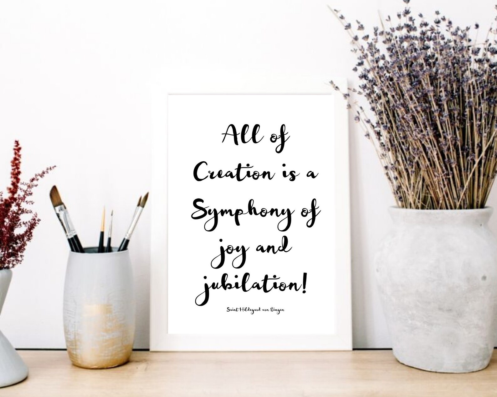 Printable Quote Saint Hildegard of Bingen Inspirational Wall Etsy