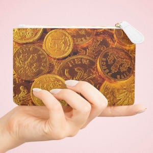 Goldmünze Mini Clutch Bag - kleine Geldbörse für Frauen, Abendtasche, Handtasche, Braut Clutch, formelle Party Tasche