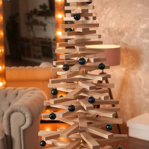 Christmas Ornament 180cm Tree, Mini Trees Decor, Large Wooden Christmas Tree, Holiday Ideas