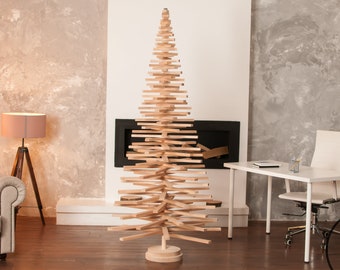 Wood Christmas tree, height 210 cm, 83 inch, wooden safe tree, christmas mini tree, tree for a gift, big xmas tree, tall tree, pallet tree
