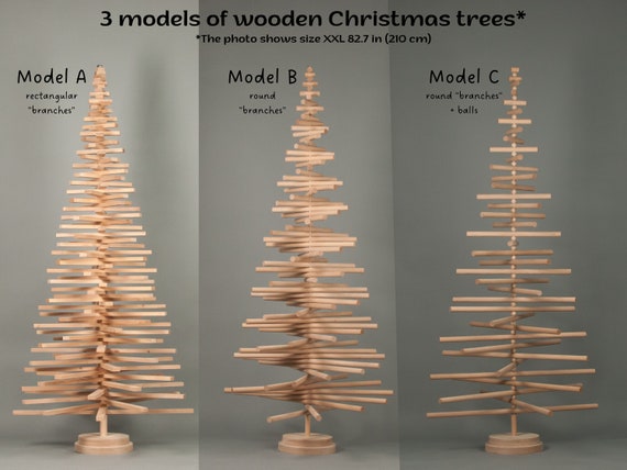 Natural Wooden Christmas Trees, wooden xmas tree, wooden tree decor  11/15/20cm