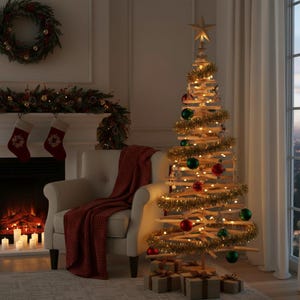 Handmade Wooden Christmas Tree, Eco-Friendly Xmas Tree, Modern Minimalist Holiday Decor, Farmhouse Style, Sustainable Unpainted Gift