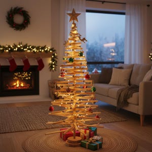 Wooden Christmas tree, 35.4-94.5 in (90-240cm), Wooden small Tree, Christmas large tree, Gift tree, Medium Christmas tree, Christmas decor