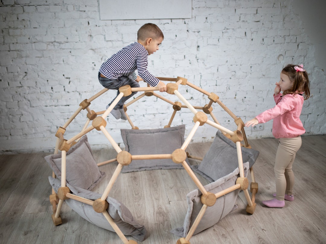 Wooden Indoor Climbing Dome Pikler Triangle Climbing Arch Indoor Eco ...