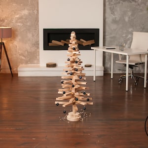 120 cm Wooden Christmas Tree, 48 Inch Xmas Tree, Small Artificial Tree, Eco-Friendly Outdoor Decor, Alternative Holiday Tree