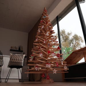 Wooden Christmas Tree, Eco Friendly Holiday Decor, Scandinavian Xmas Tree, Sustainable Reusable Christmas Decoration, Minimalist Wooden Tree
