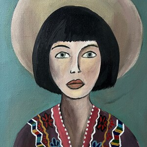 Original acrylic paintings on canvas, Portrait Painting, artwork, original art, painting