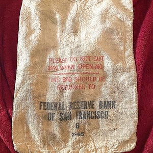 Sacco di soldi della Federal Reserve Bank di SF 3-65. Affare sulla borsa sporca!