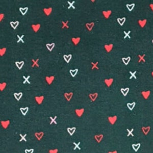 Hearts XO FLANNEL Fabric, 100% Cotton, by-the-yard and Fat Quarter Increments Available, Holiday Valentine&#39;s Day Love, fast quick shipping