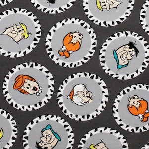 Flintstones, 100% Cotton, Novelty Fabric, by-the-yard, Character, Cartoon