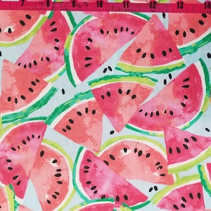 Watermelon, Fabric, 100% Cotton, Quilter's Cotton, by-the-yard, Food, Fruit