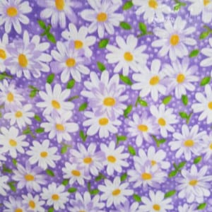 Packed Daisies on Light Purple, Fabric, 100% Cotton, Quilter&#39;s Cotton, by-the-yard and Fat Quarter Increments Available, Floral, Daisy