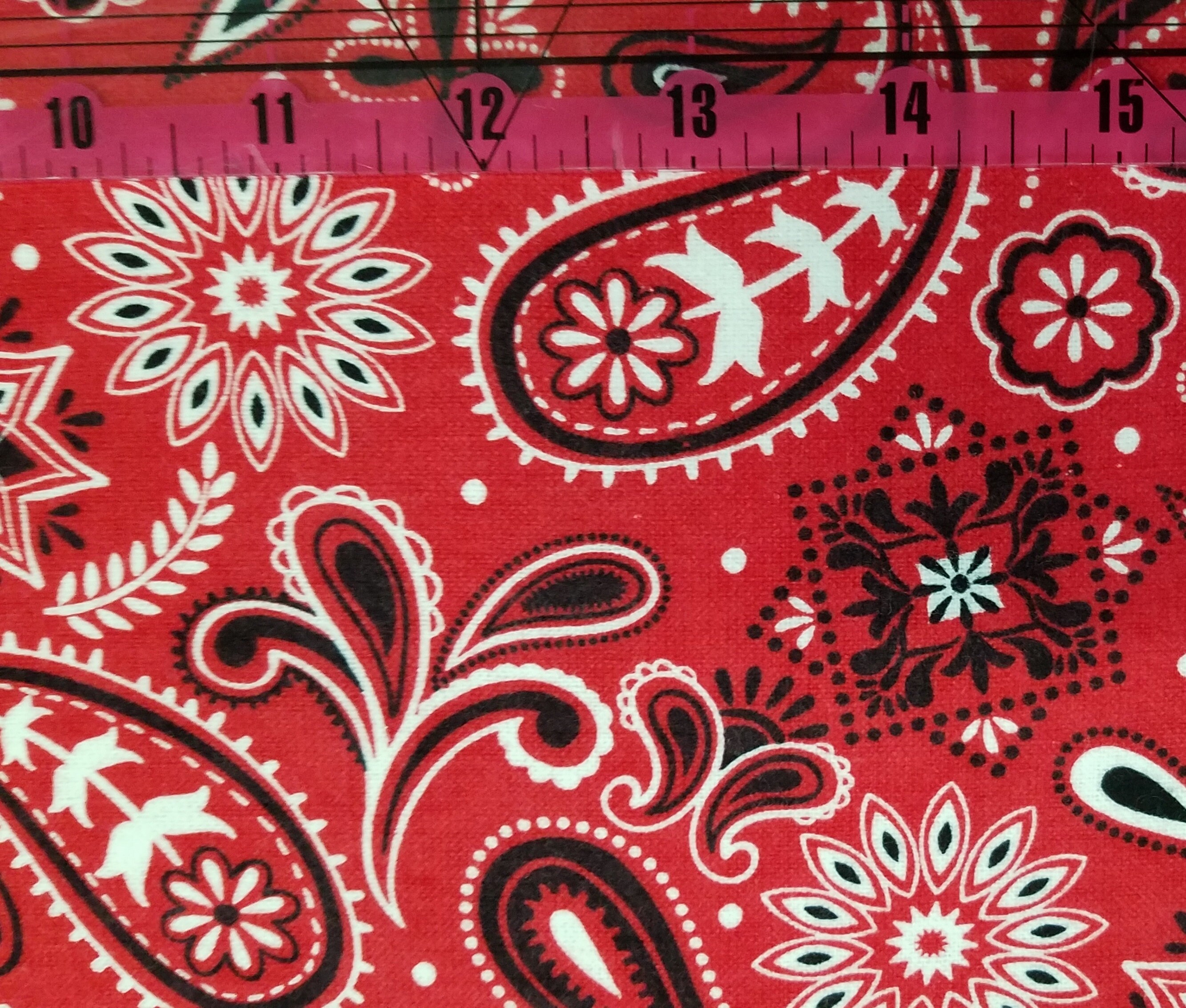Red Bandana FLANNEL Fabric 100 Cotton Bytheyard Country Etsy