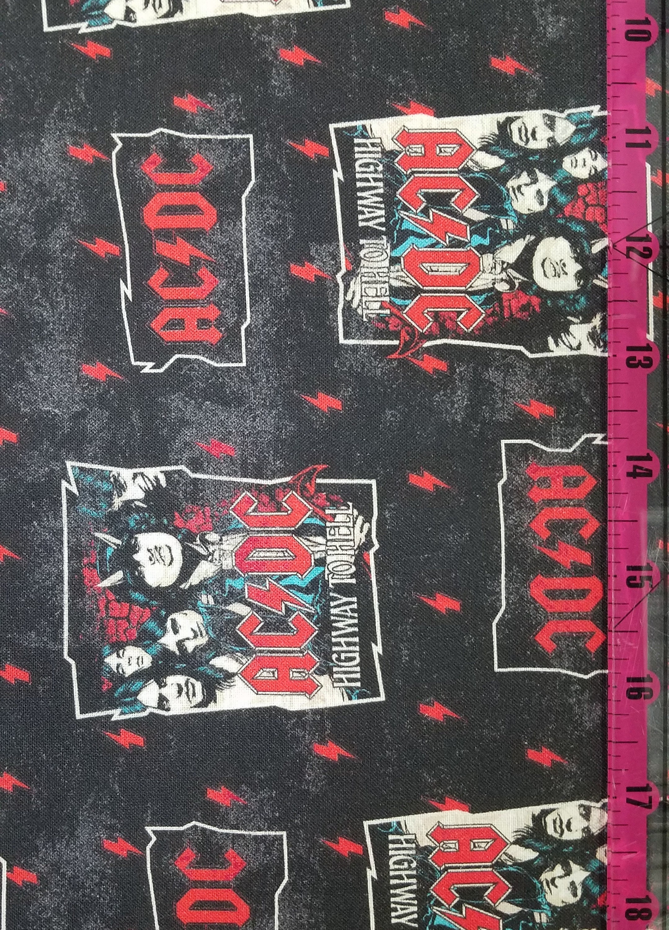 AC/DC Highway to Hell fabric material Fabric by-the-yard | Etsy España
