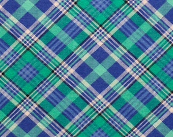 May include: A green and blue plaid pattern with a white and black checkered pattern overlayed on top.