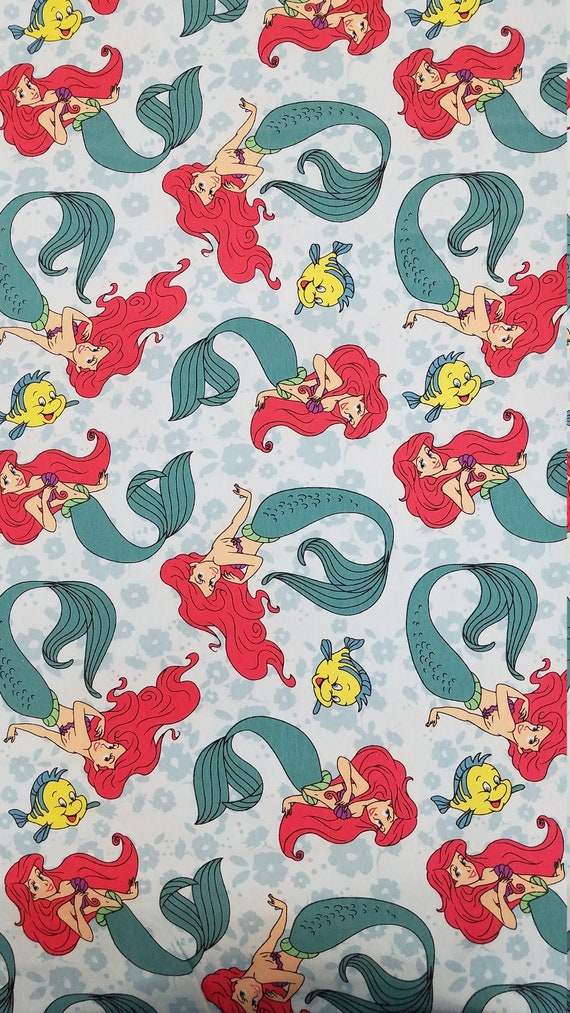 Disney Ariel KNIT Fabric 95/5 Cotton/Spandex Available Etsy
