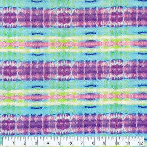 Bright Blurry Plaid FLANNEL Fabric, by the yard, 100% Cotton, Plaid Check Spring Easter