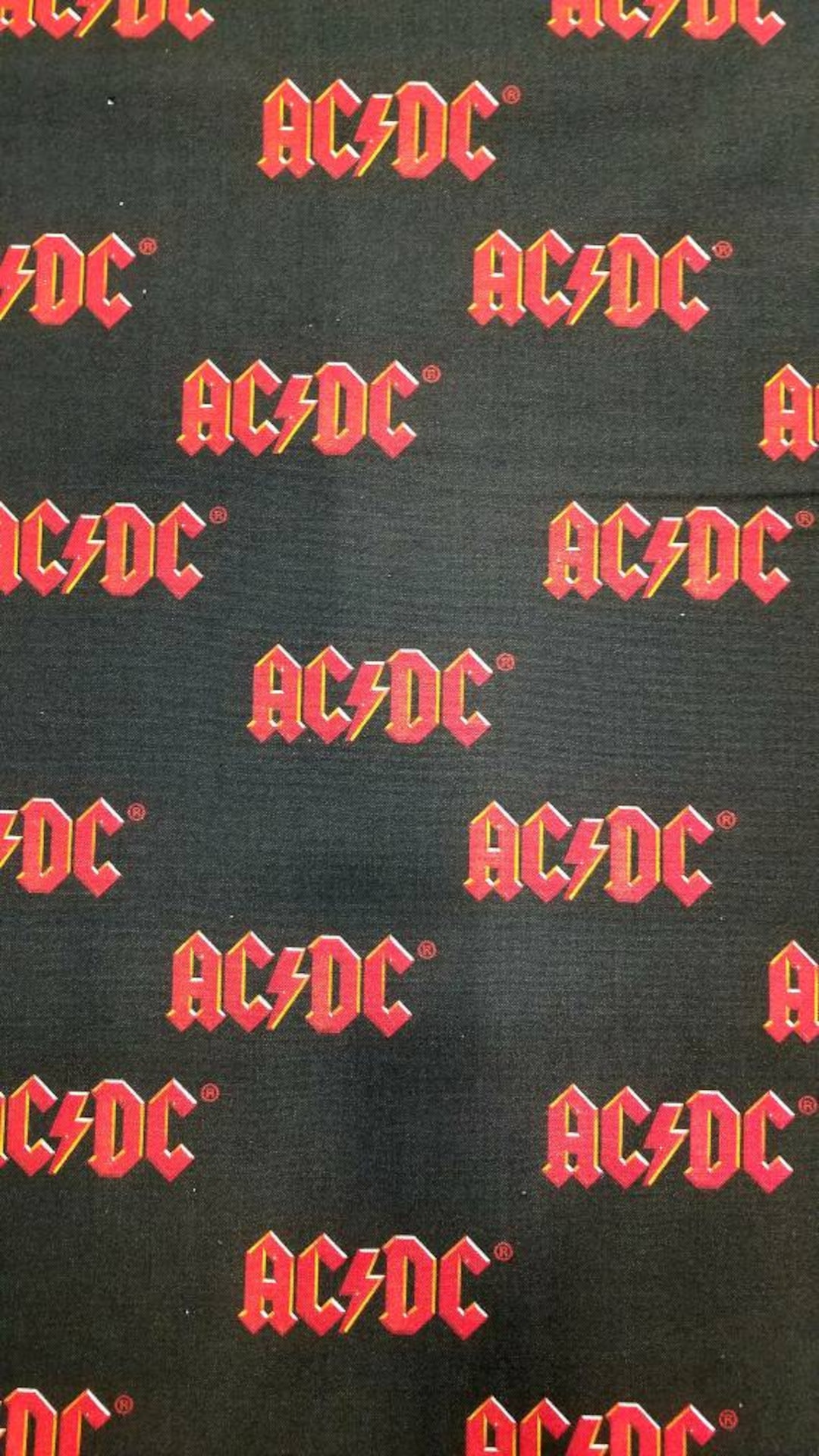 AC/DC - Traditional Logo Fabric, Fabric By-the-yard, 100% Cotton ...
