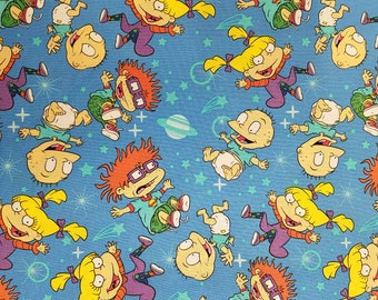 Rugrats in Space Fabric, 100% Cotton, Novelty Material, by-the-yard and Fat Quarter Increments Available