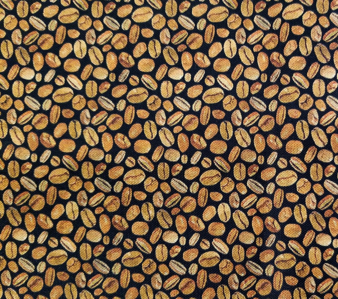 Coffee Bean Fabric 100 Cotton Quilter's Cotton Etsy Italia