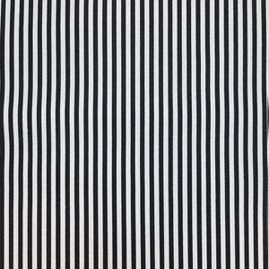 Può includere: Tessuto a righe bianche e nere con righe verticali. Il tessuto ha una texture liscia.