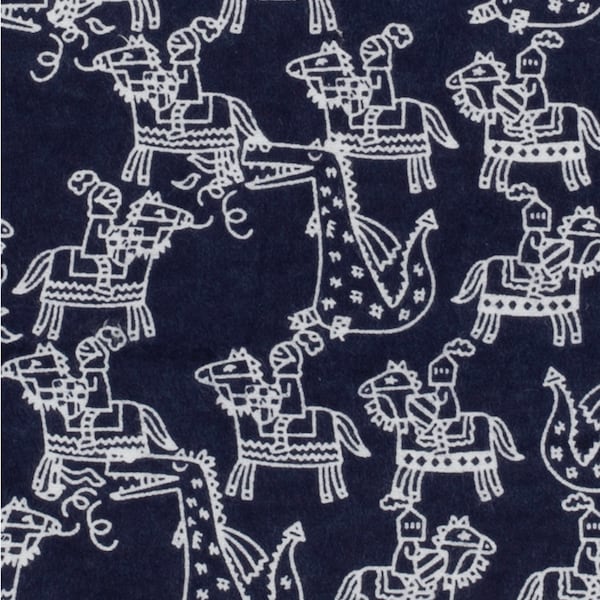 Camelot Knights FLANNEL Fabric, by the yard, 100% Cotton, Nursery, Fairy Tale, Adventure