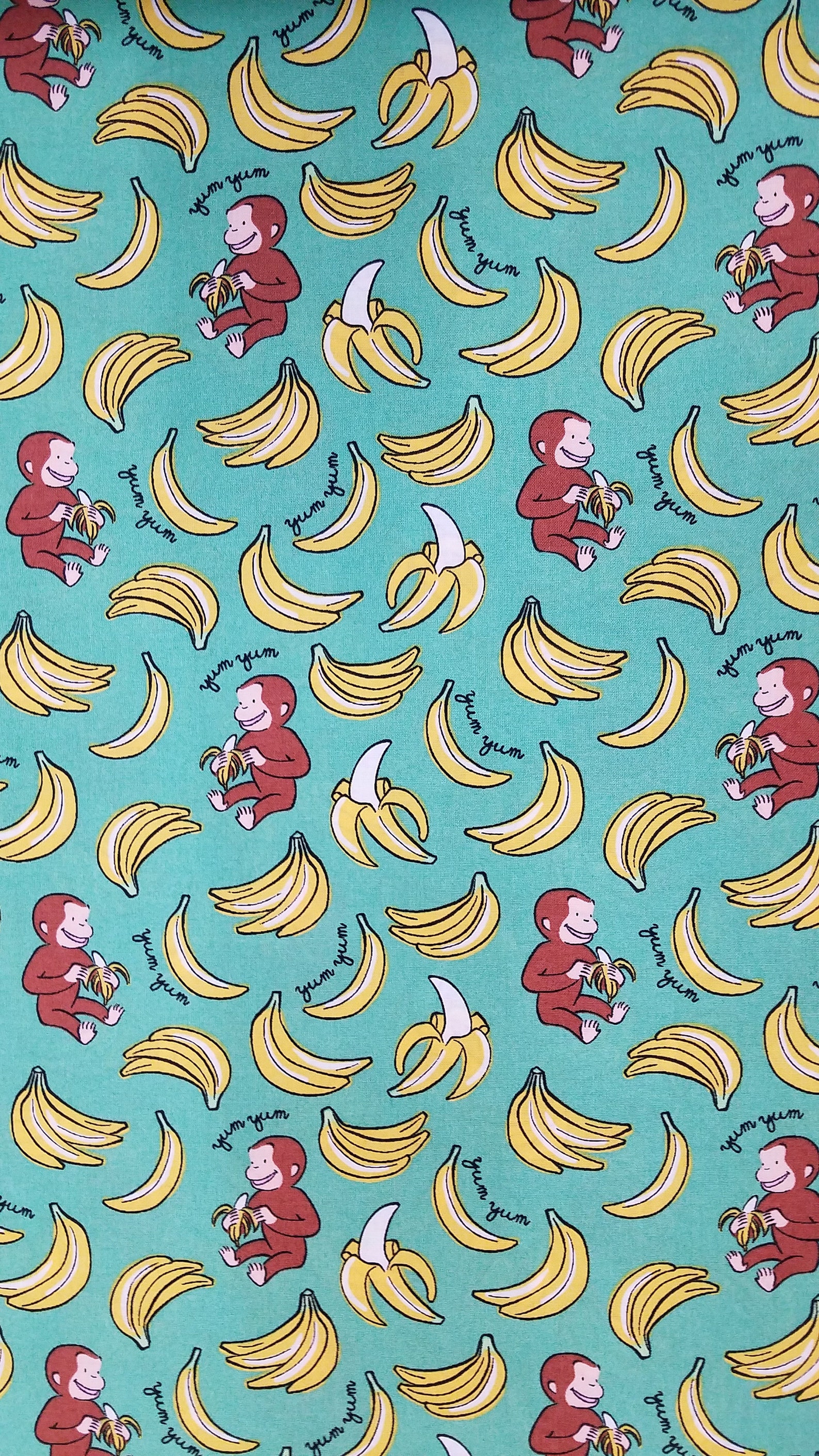 Curious George Bananas Fabric 100% Cotton Quilter's - Etsy