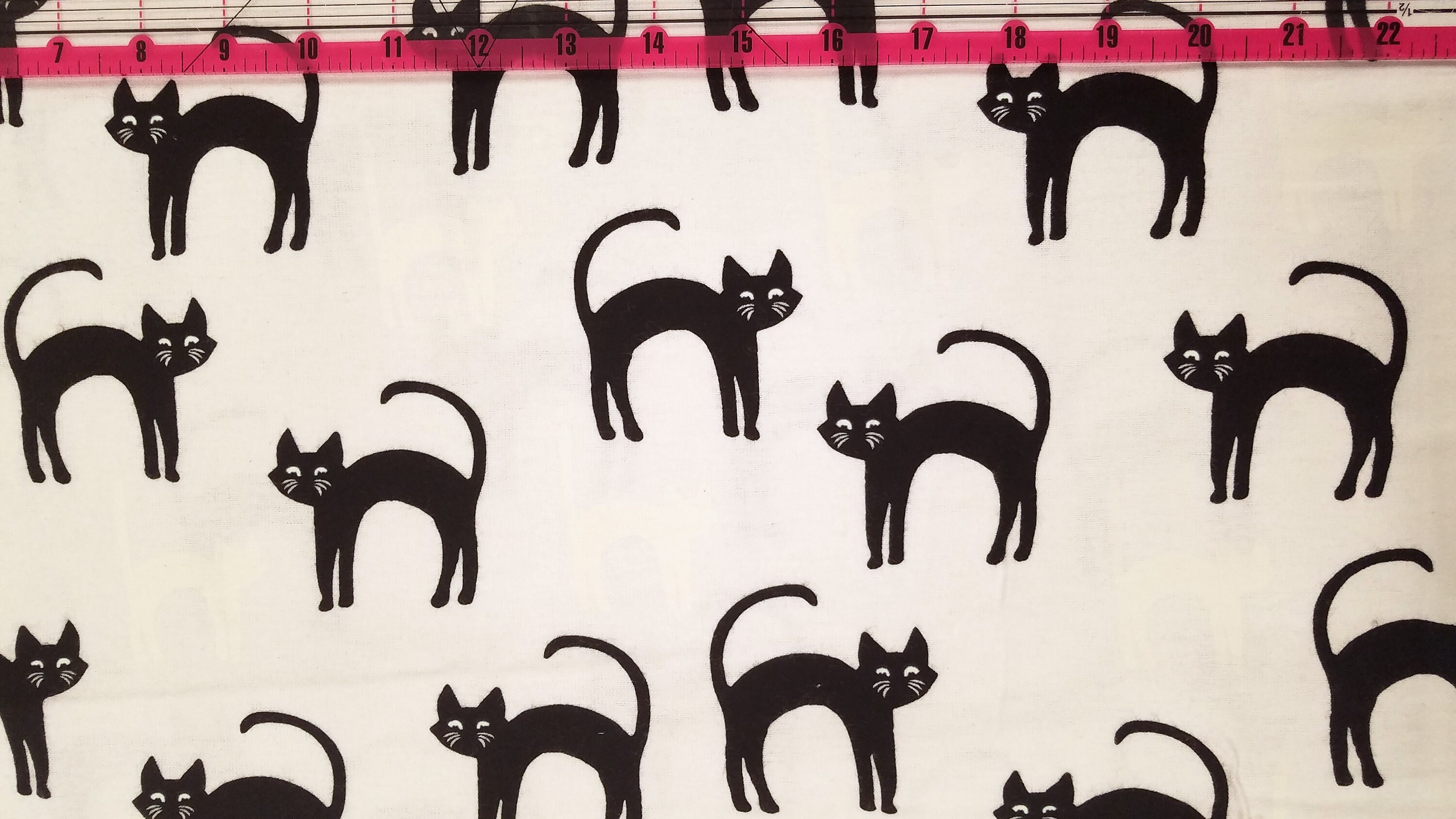 Glow in the Dark Black Cats Fabric 100 Cotton FLANNEL Etsy