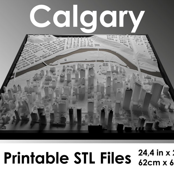 Calgary City Map Etsy Canada