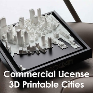 Commercial License for 3D City STL Files | Sell Your 3D Printed City Models | Digital License for Resale Rights