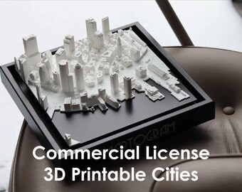 Commercial License for 3D City STL Files | Sell Your 3D Printed City Models | Digital License for Resale Rights