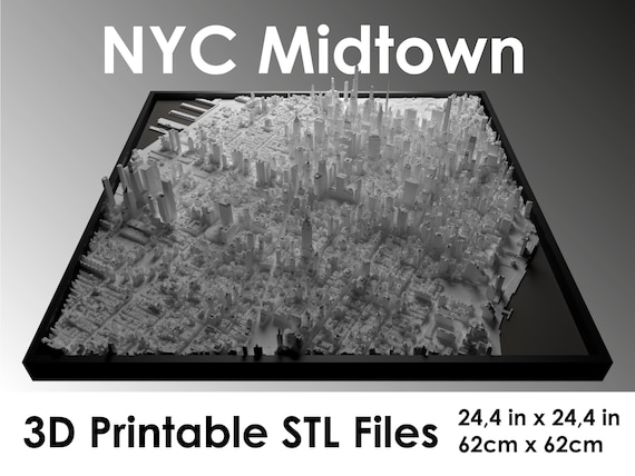 3D Manhattan, World Map, 3D NYC, 3d Druck Stl Datei, New York City Skyline, NYC Karte, Digitaldatei, Hauseinweihung Geschenk, Stadtplan