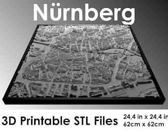 Nuremberg Old Town 3D Model – STL File for 3D Printing | Historic Nuremberg City Model to Print | Detailed Cityscape Design