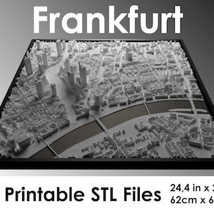 File STL di Francoforte – Mappa della città 3D ad alta risoluzione – Modello 3D di Francoforte – Mappa della città STL di Francoforte – Perfetto per gli appassionati di stampa 3D