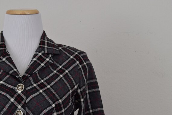 Vintage 90s Plaid Long Sleeves Button up Blouse - image 6