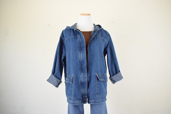 Vintage 80s Blue Denim Chore Jacket | size PL - image 3