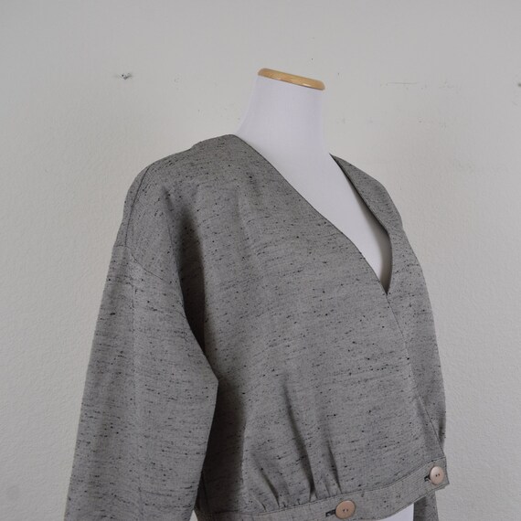 Vintage Polyester-Rayon Gray Jacket/Top - image 5