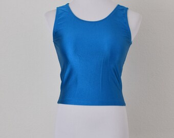 Vintage 80s Gymnastic Stretch Crop Top Tank Sports Bra size Large