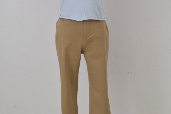 Vintage 90s Tan Cotton-spandex Capri 