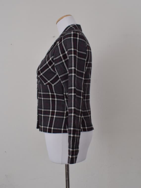 Vintage 90s Plaid Long Sleeves Button up Blouse - image 2
