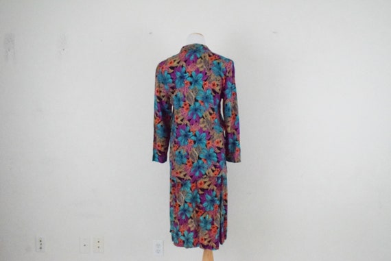 Vintage Floral Rayon Skirt and Jacket Set | Color… - image 4